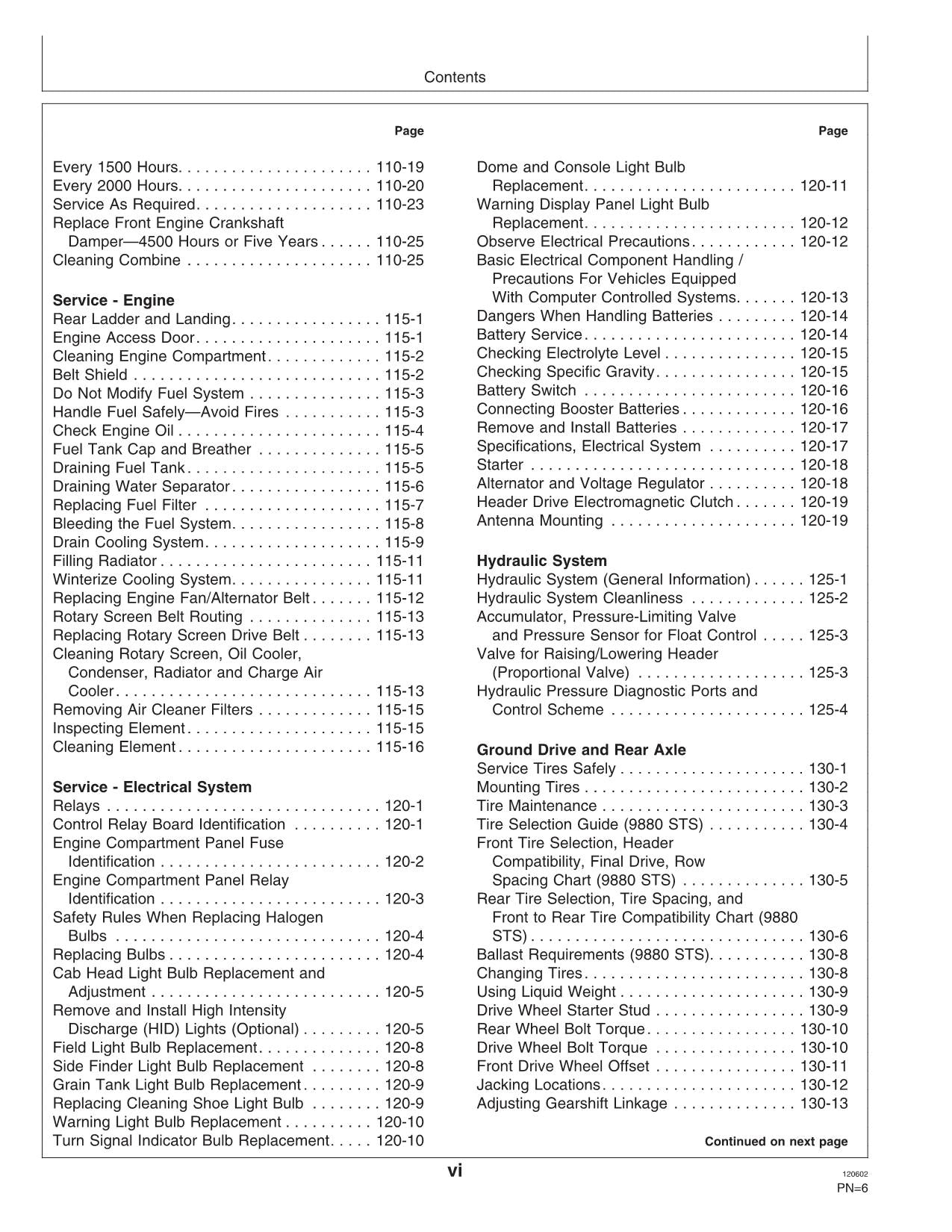 JOHN DEERE 9880 STS COMBINE OPERATOR MANUAL #2