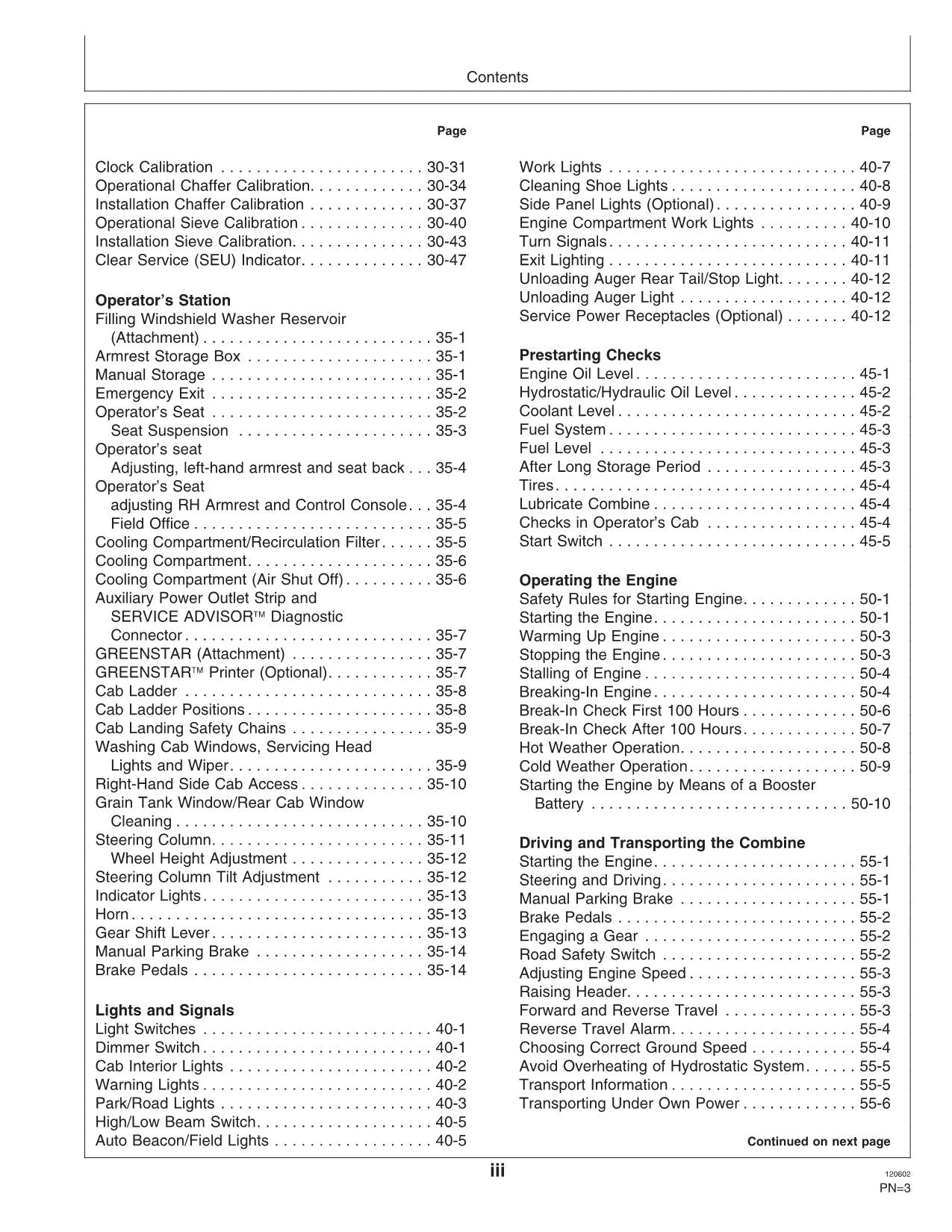 JOHN DEERE 9880 STS COMBINE OPERATOR MANUAL #2