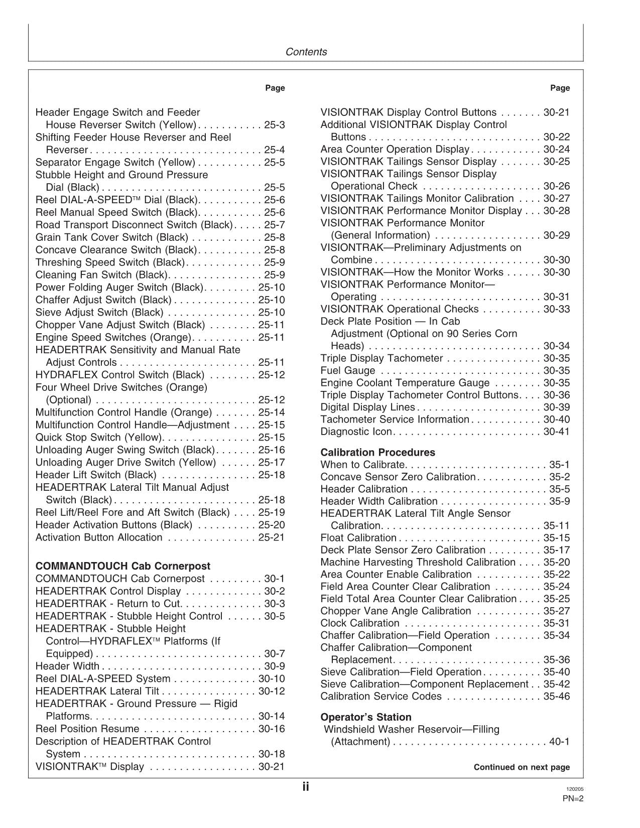 JOHN DEERE 9880i STS MÄHDRESCHER-BETRIEBSHANDBUCH Nr. 1