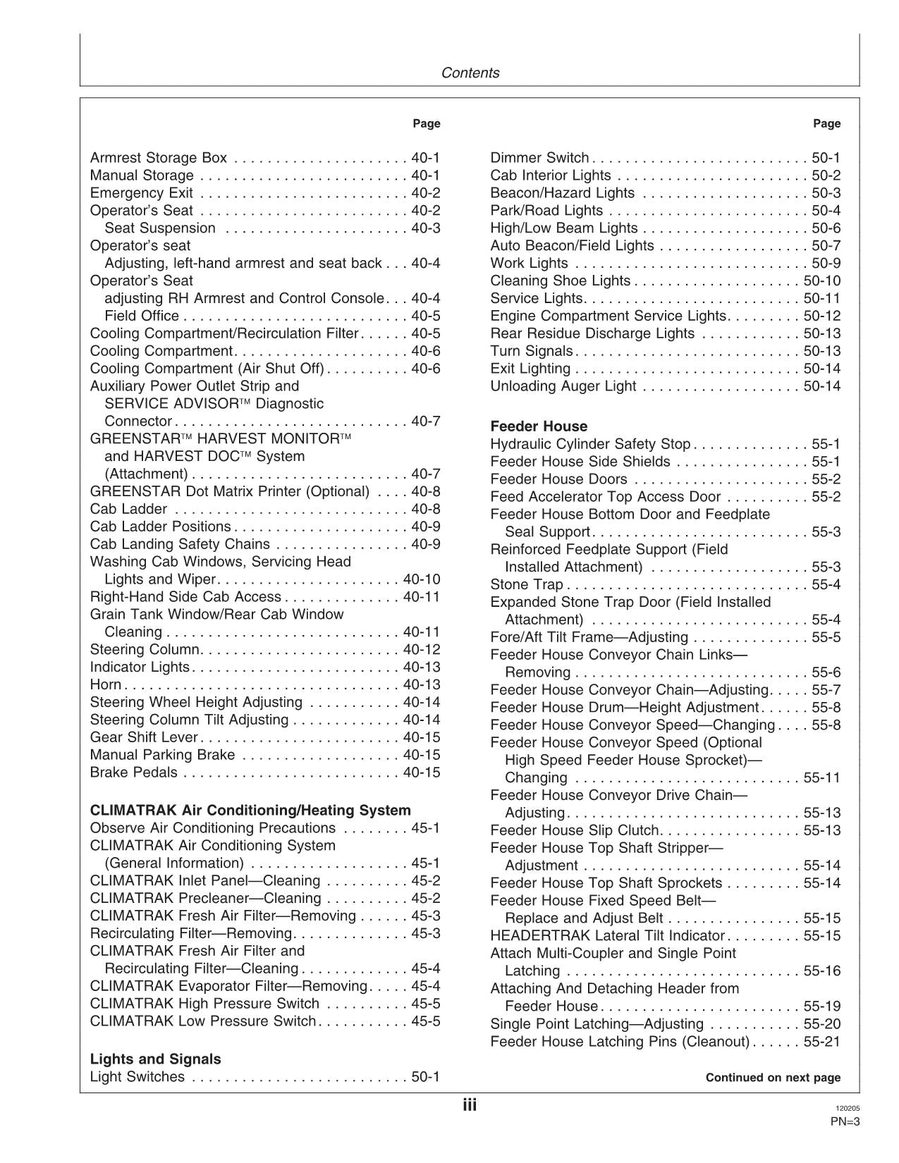 JOHN DEERE 9880i STS MÄHDRESCHER-BETRIEBSHANDBUCH Nr. 1