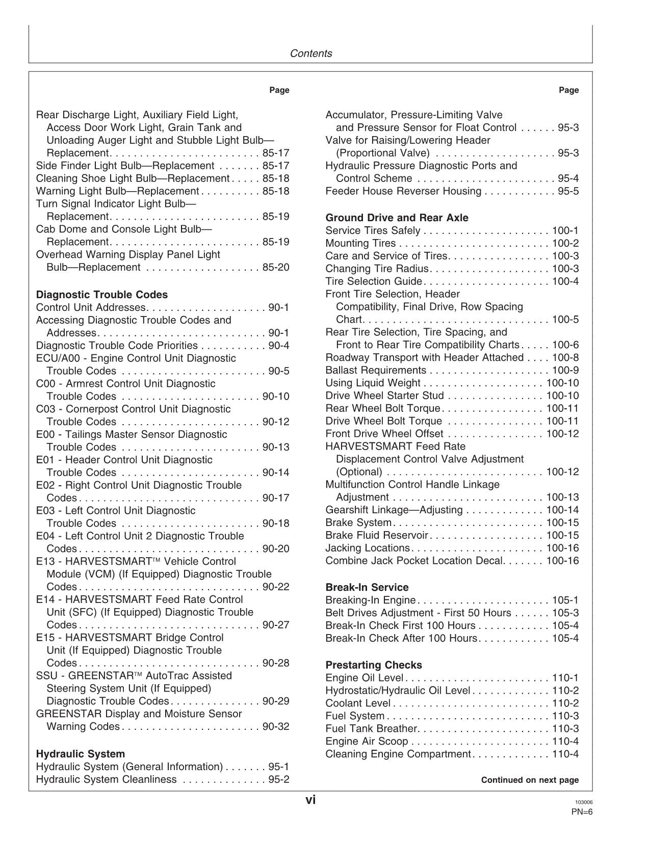 JOHN DEERE 9880i STS MÄHDRESCHER-BETRIEBSHANDBUCH Nr. 3