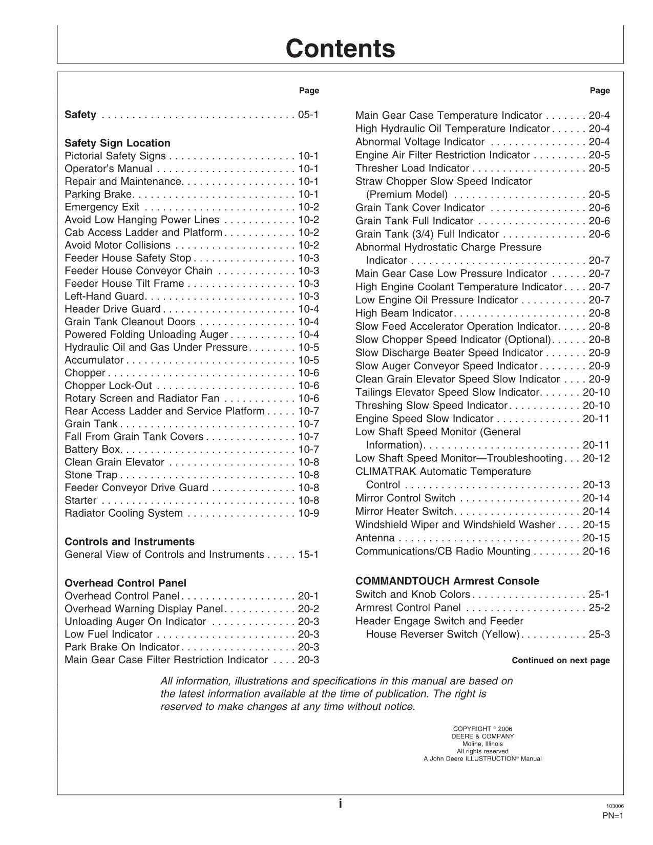 JOHN DEERE 9880i STS MÄHDRESCHER-BETRIEBSHANDBUCH Nr. 3