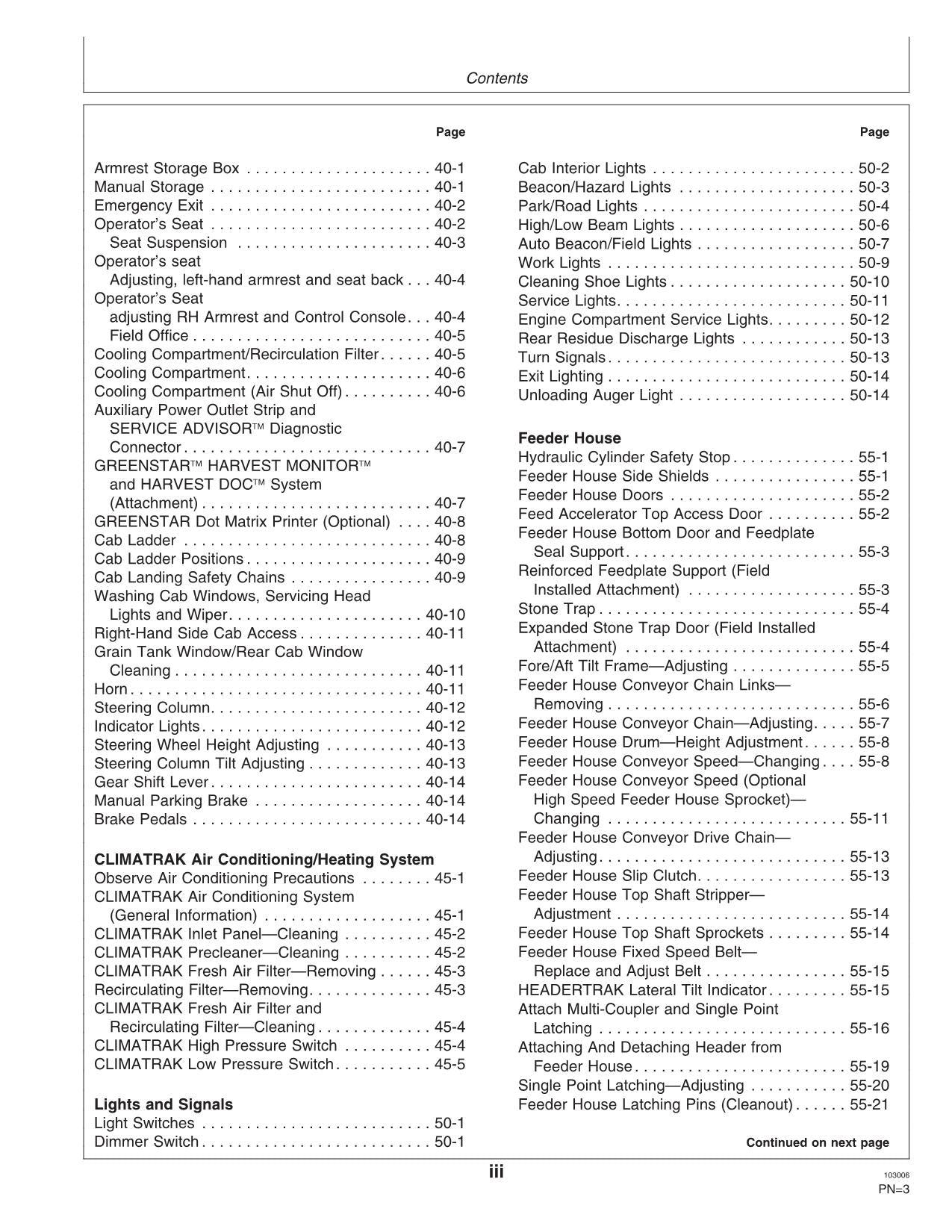 JOHN DEERE 9880i STS COMBINE OPERATOR MANUAL #3