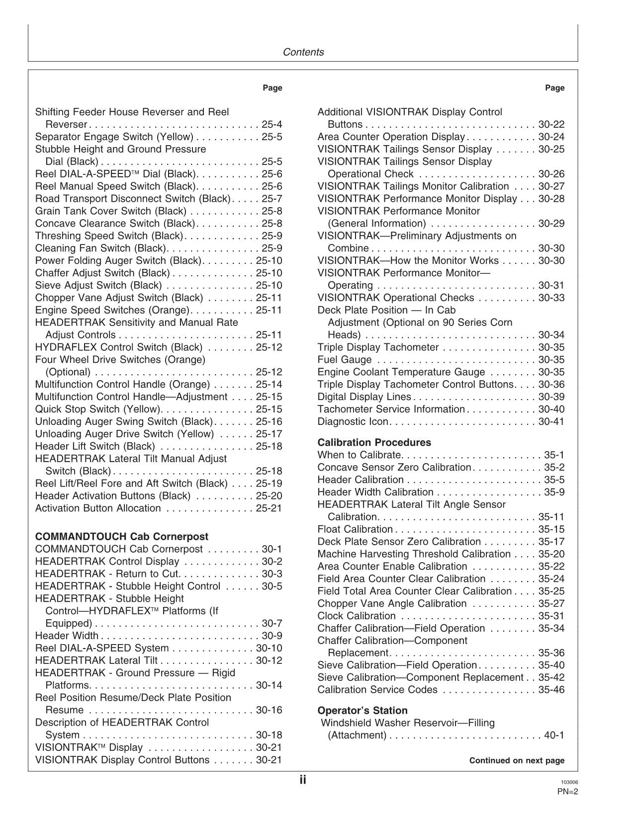 JOHN DEERE 9880i STS MÄHDRESCHER-BETRIEBSHANDBUCH Nr. 3