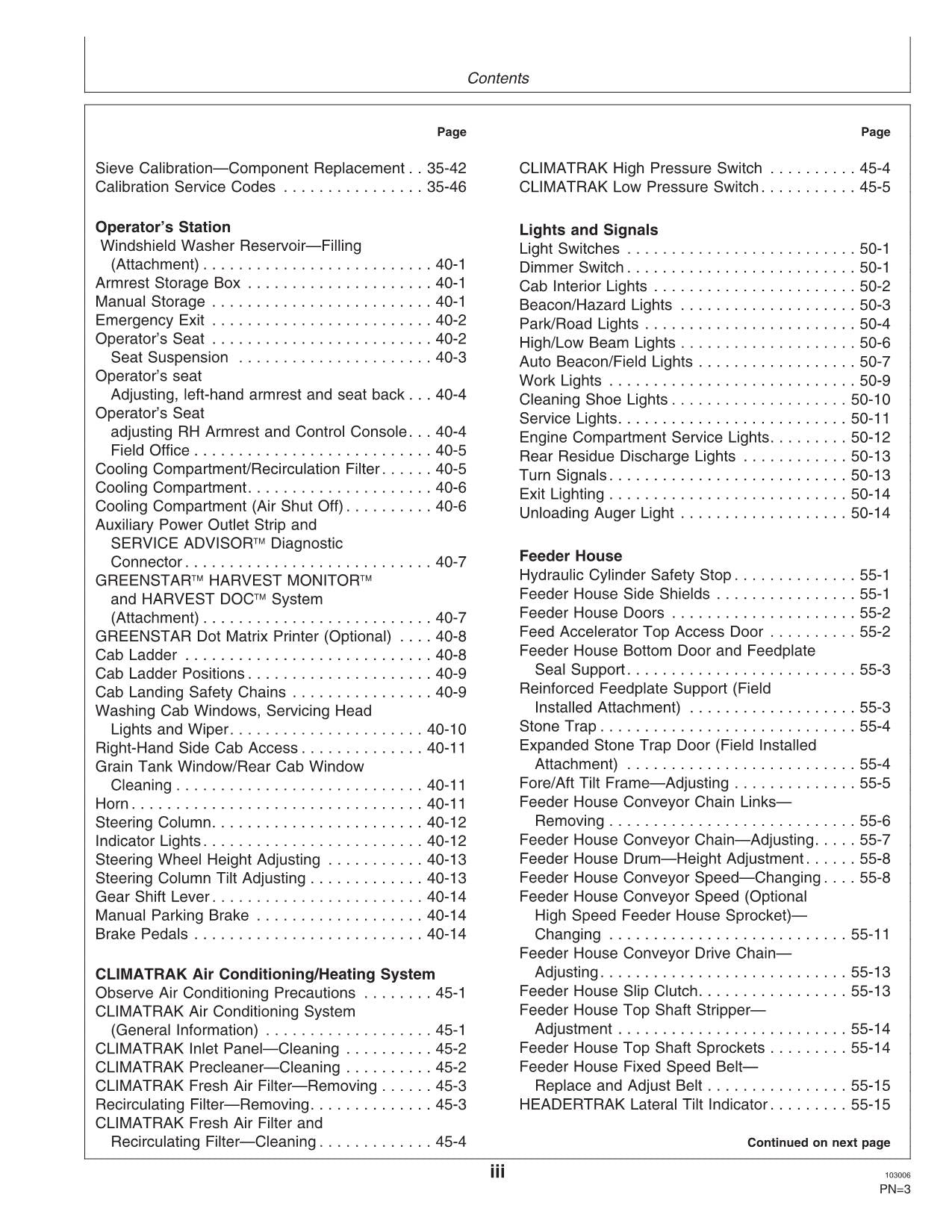 JOHN DEERE 9880i STS MÄHDRESCHER-BETRIEBSHANDBUCH Nr. 4