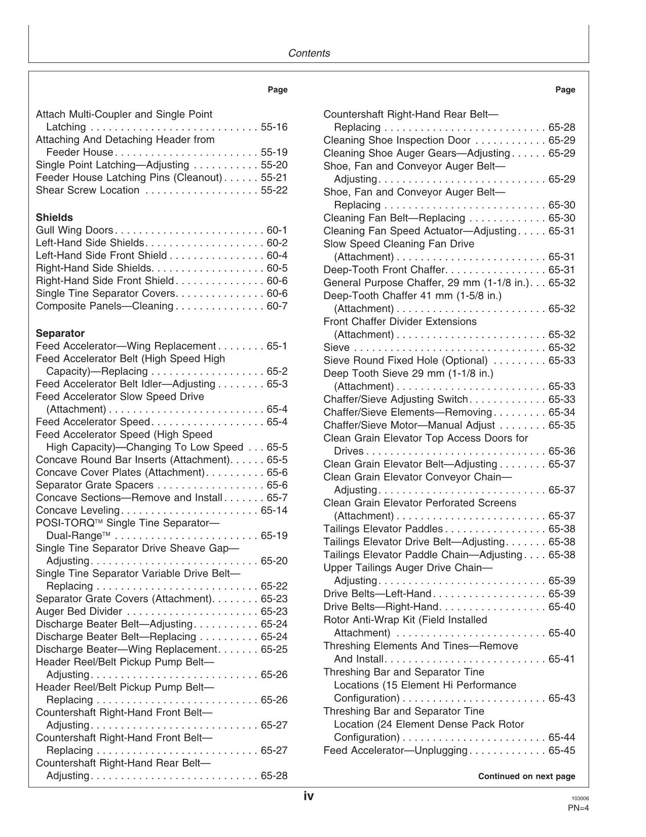 JOHN DEERE 9880i STS MÄHDRESCHER-BETRIEBSHANDBUCH Nr. 4