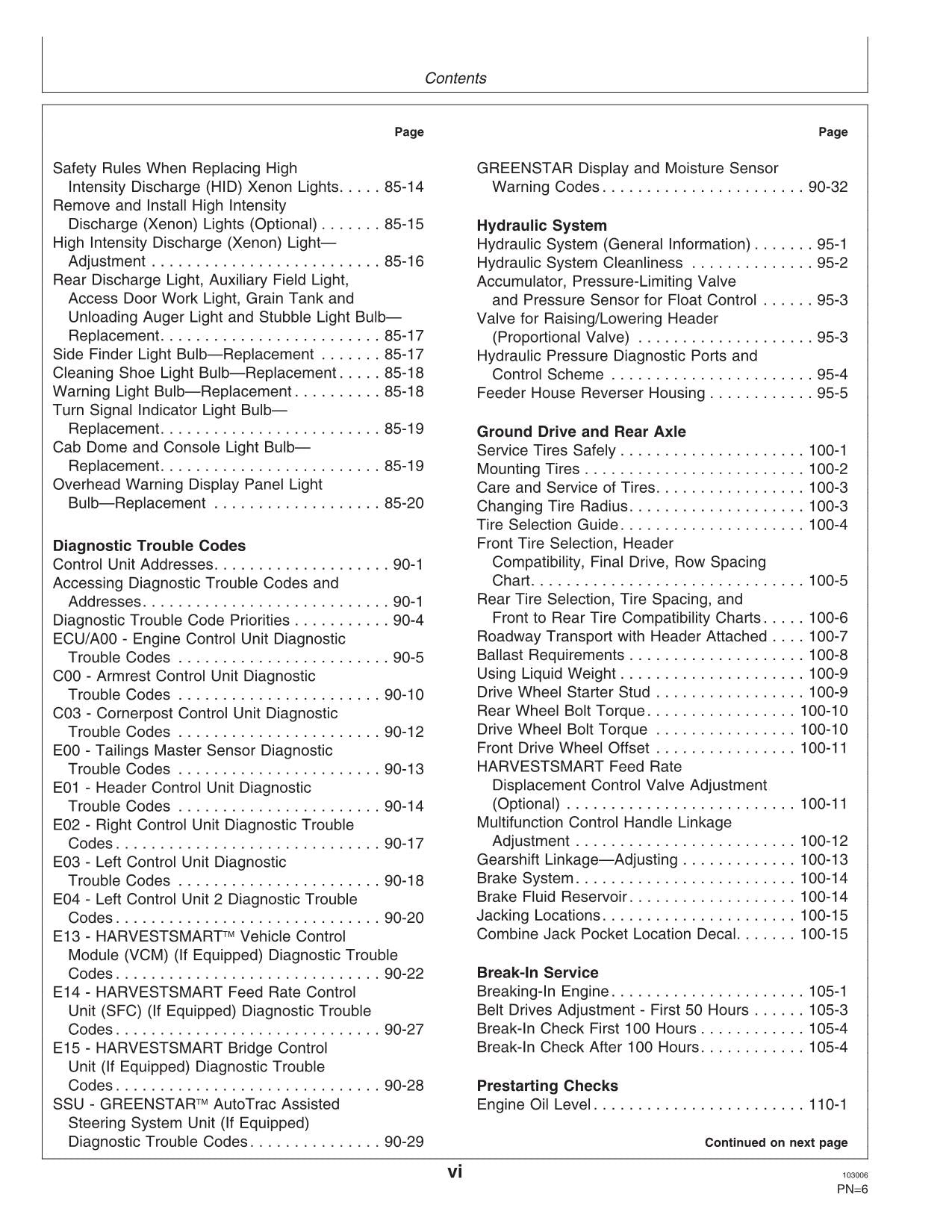 JOHN DEERE 9880i STS MÄHDRESCHER-BETRIEBSHANDBUCH Nr. 4