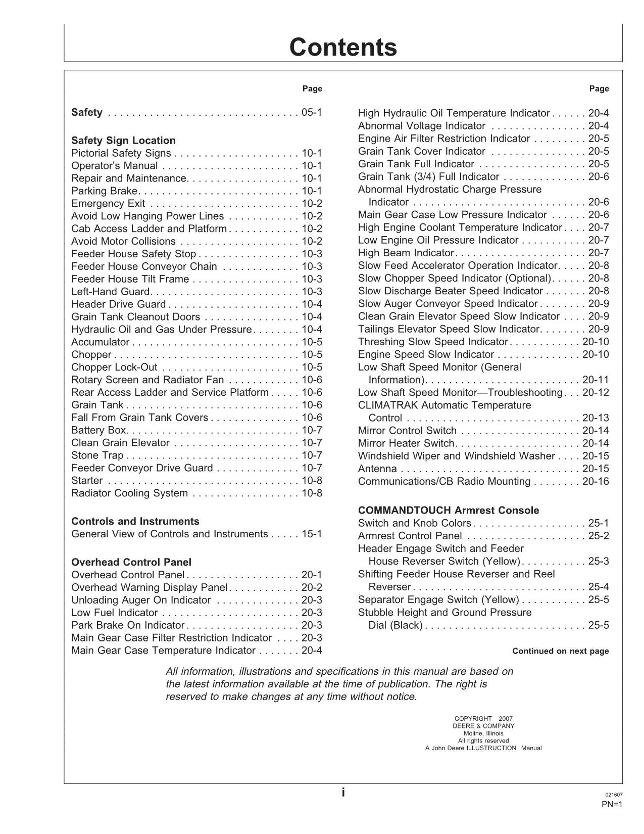 JOHN DEERE 9560i STS MÄHDRESCHER-BETRIEBSHANDBUCH Nr. 2