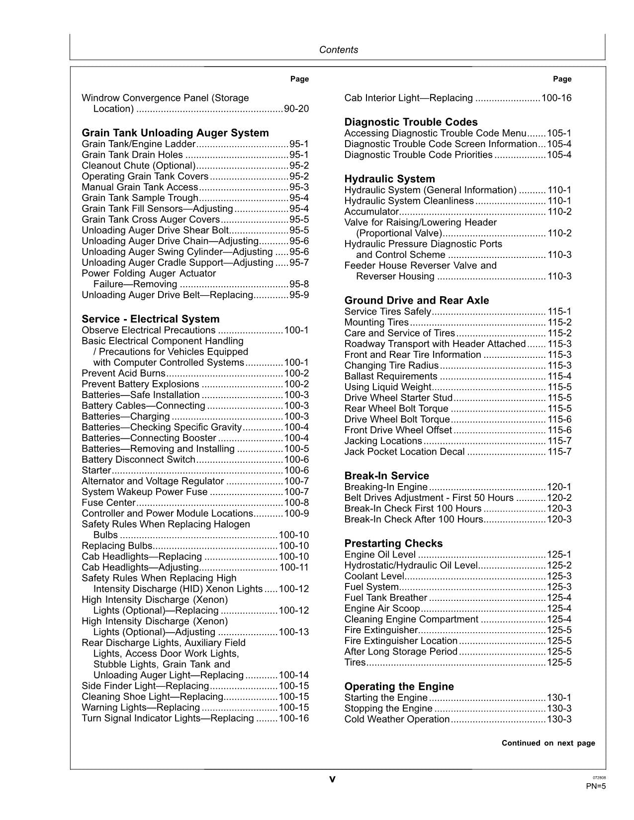 JOHN DEERE S690 MÄHDRESCHER-BETRIEBSHANDBUCH NR. 2