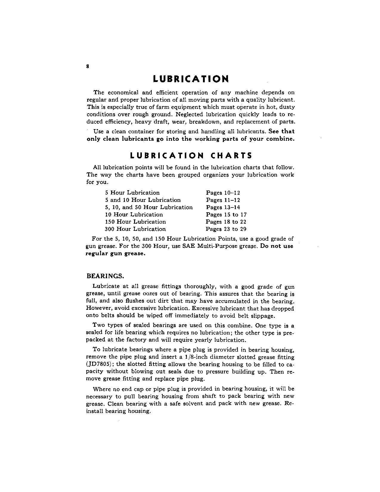 JOHN DEERE 65 COMBINE OPERATOR MANUAL