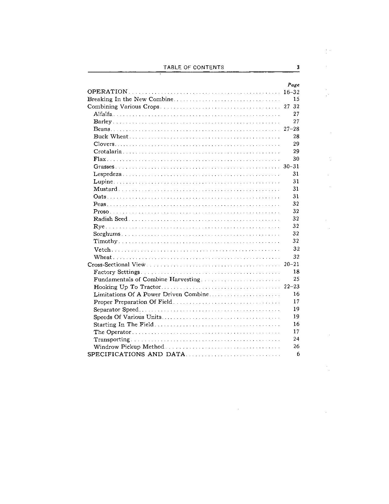 JOHN DEERE 25 MÄHDRESCHER-BETRIEBSHANDBUCH Nr. 5