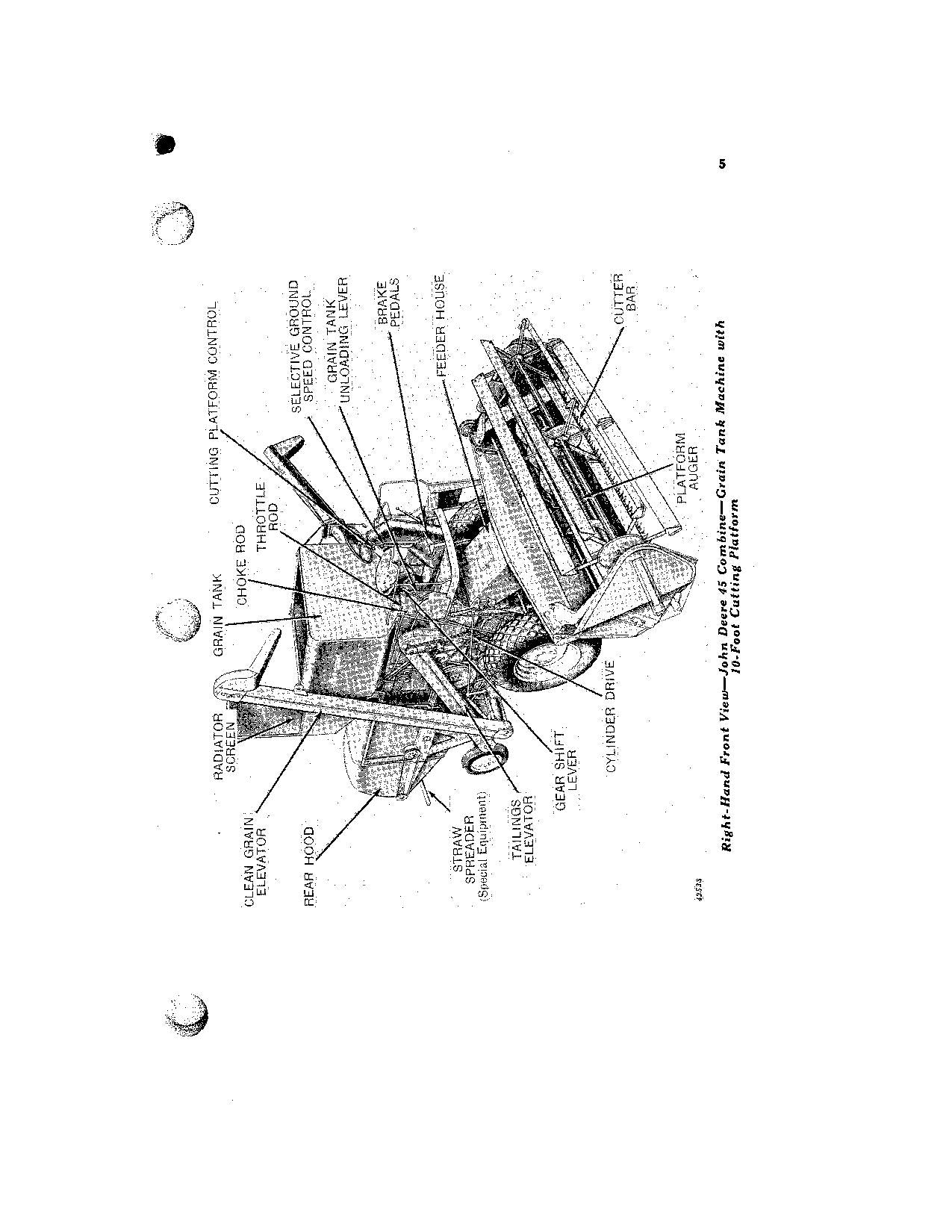 JOHN DEERE 45 COMBINE OPERATOR MANUAL #1