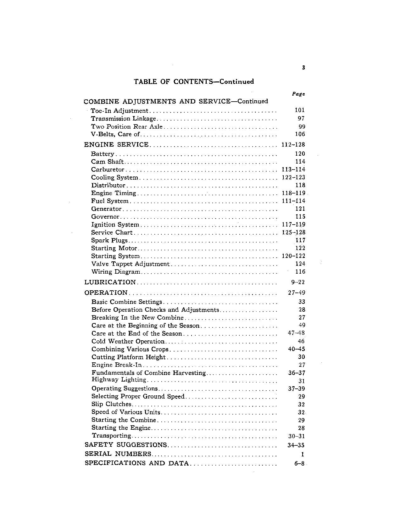 JOHN DEERE 45 COMBINE OPERATOR MANUAL #1