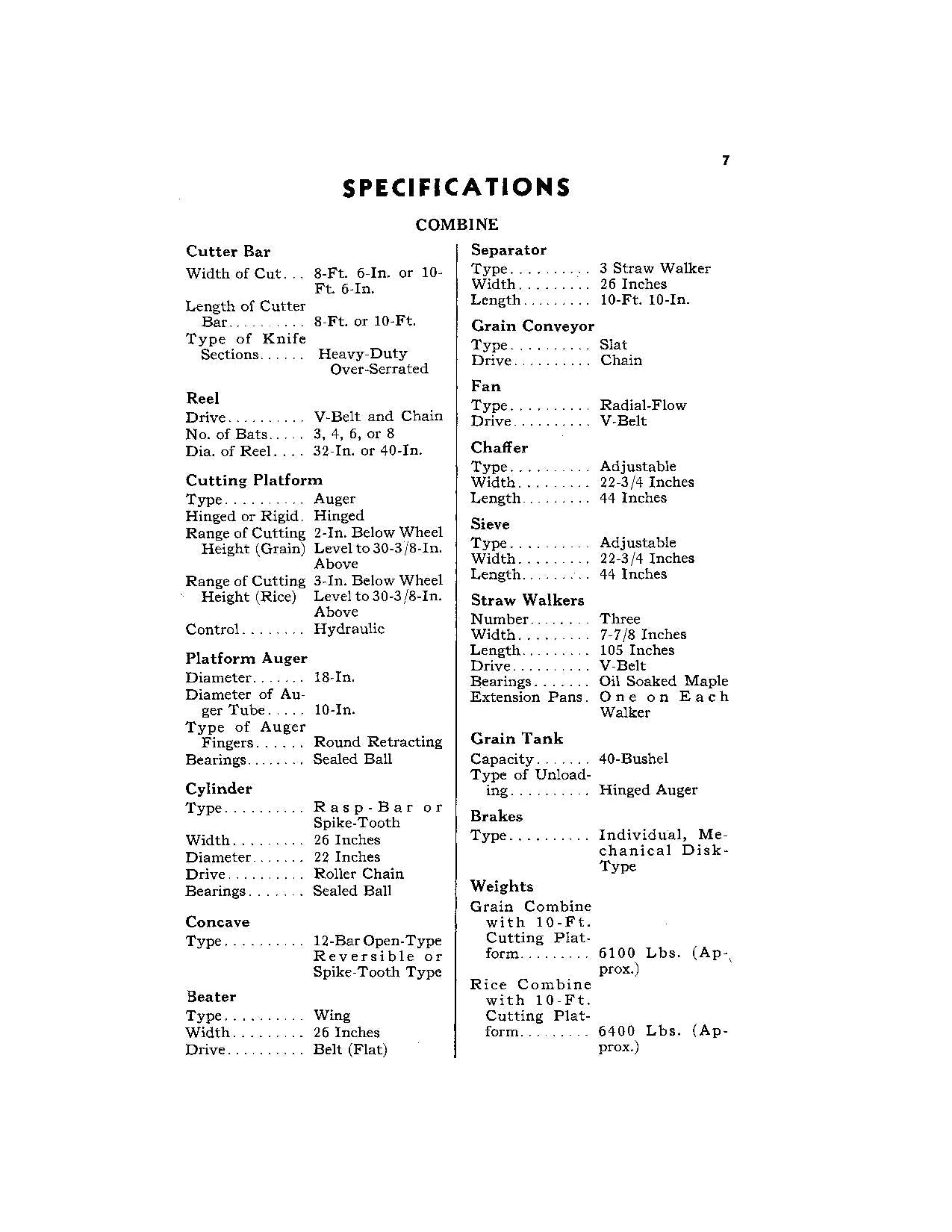 JOHN DEERE 45 MÄHDRESCHER-BETRIEBSHANDBUCH NR. 3