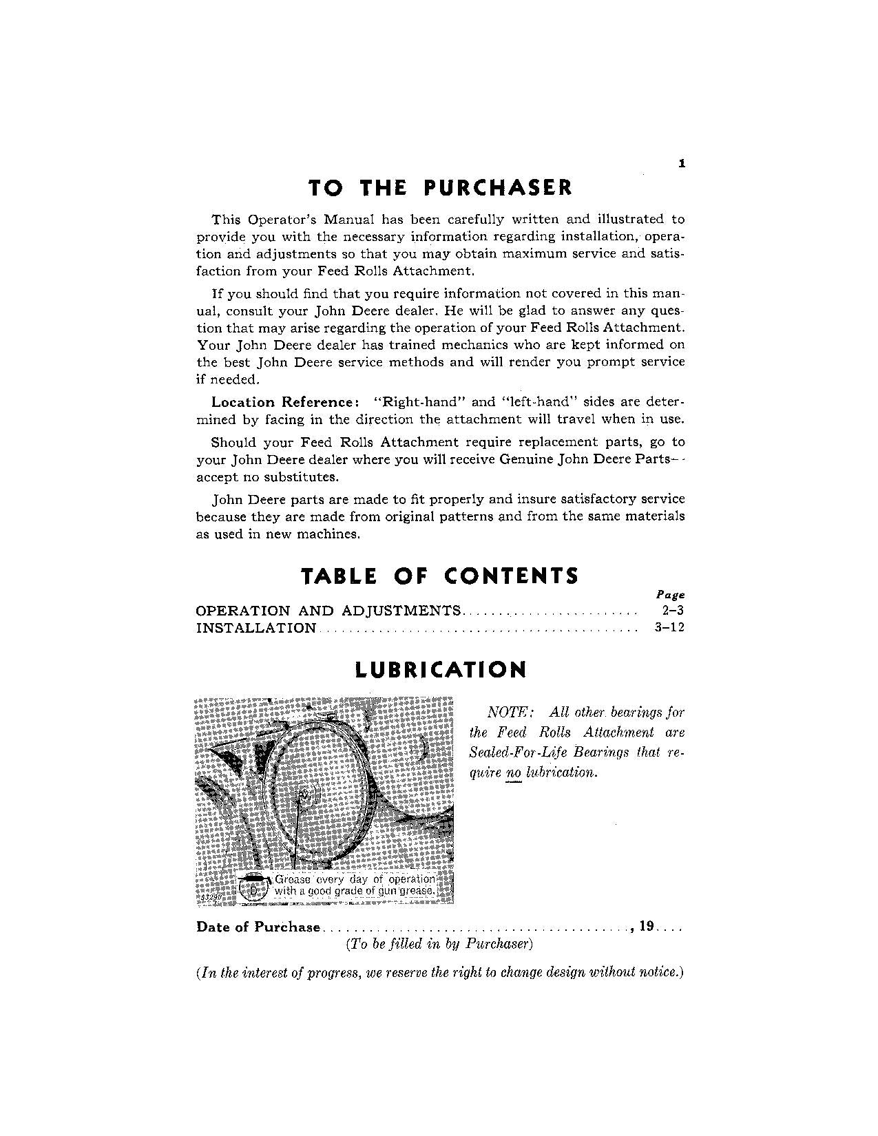 JOHN DEERE 45 MÄHDRESCHER-BETRIEBSHANDBUCH NR. 4