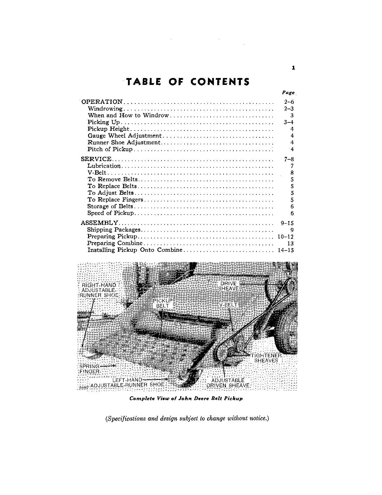 JOHN DEERE 66 ZOLL 30 MÄHDRESCHER-BETRIEBSHANDBUCH