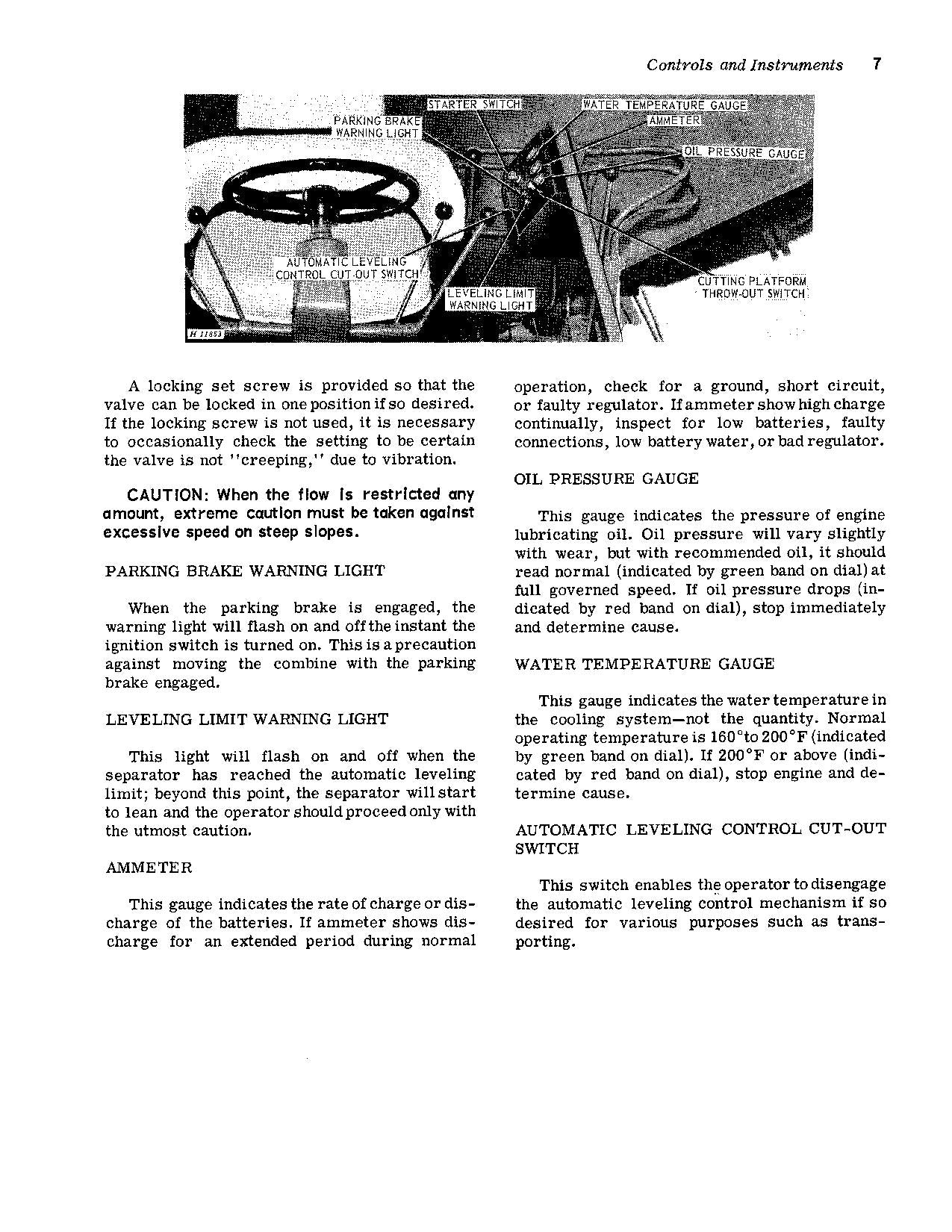 JOHN DEERE 95H COMBINE OPERATOR MANUAL #1