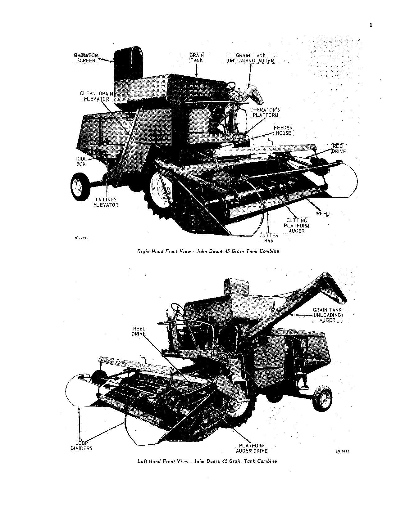 JOHN DEERE 45 MÄHDRESCHER-BETRIEBSHANDBUCH NR. 5