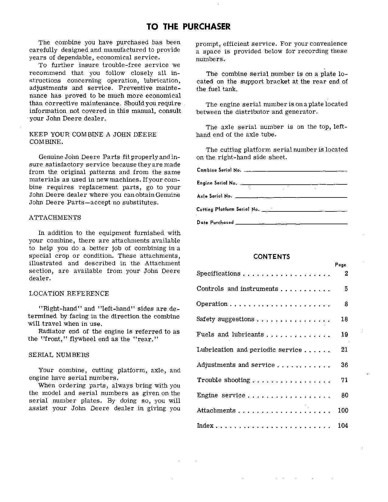 JOHN DEERE 95H MÄHDRESCHER-BETRIEBSHANDBUCH Nr. 2