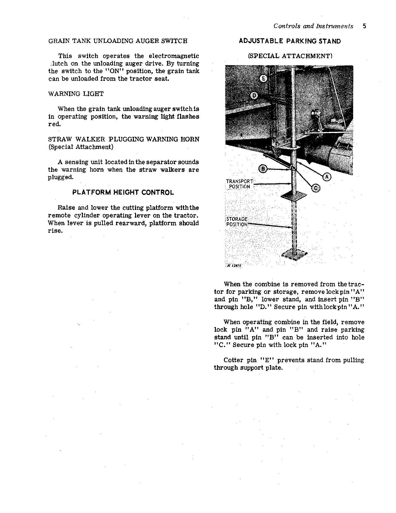 JOHN DEERE 96 MÄHDRESCHER-BETRIEBSHANDBUCH