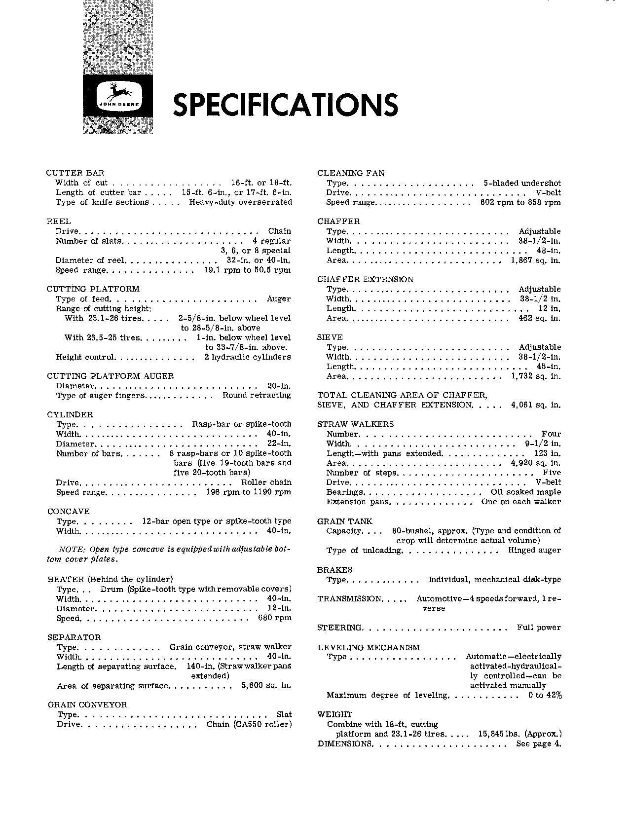 JOHN DEERE 95H MÄHDRESCHER-BETRIEBSHANDBUCH Nr. 3