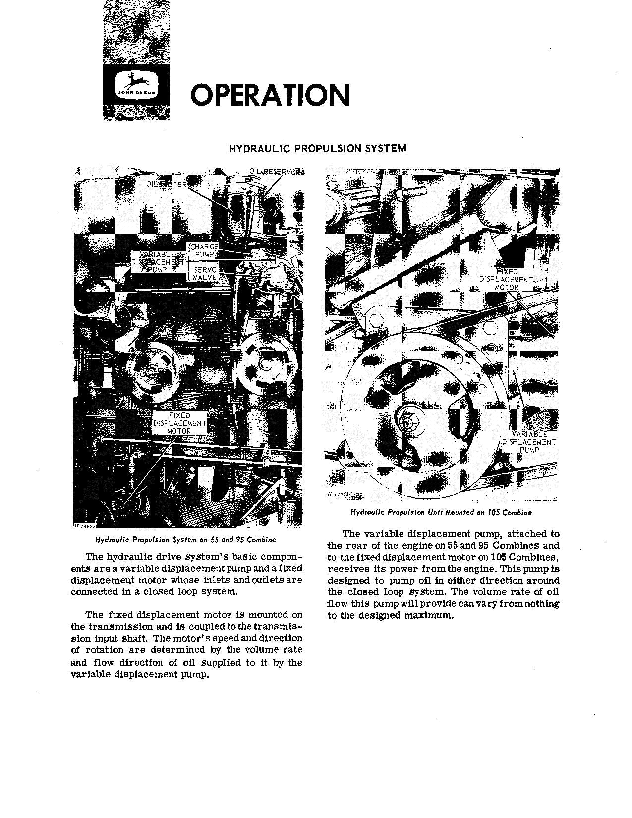 JOHN DEERE 55 MÄHDRESCHER-BETRIEBSHANDBUCH NR. 3