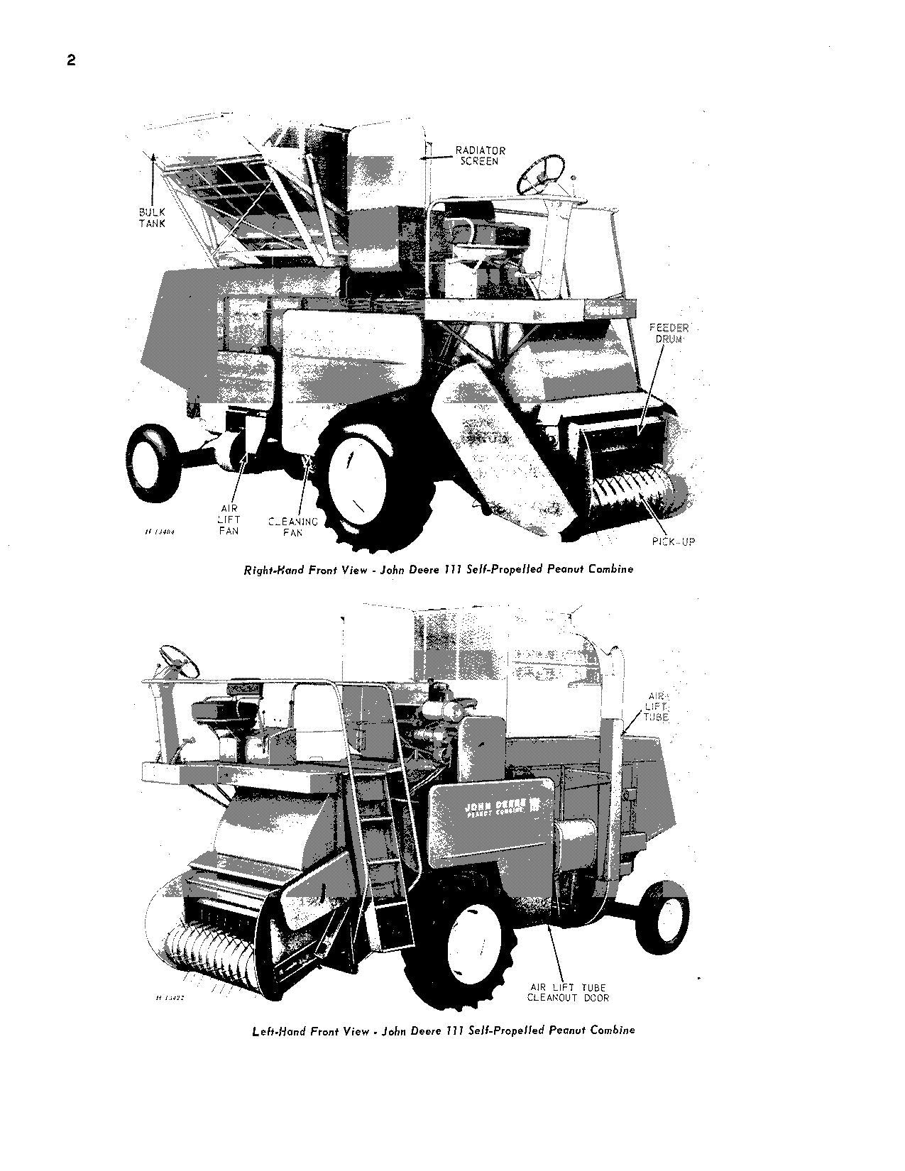 JOHN DEERE 111 MÄHDRESCHER-BETRIEBSHANDBUCH