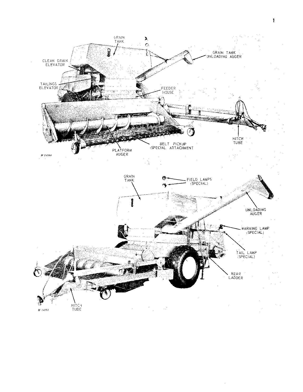 JOHN DEERE 106 MÄHDRESCHER-BETRIEBSHANDBUCH Nr. 1