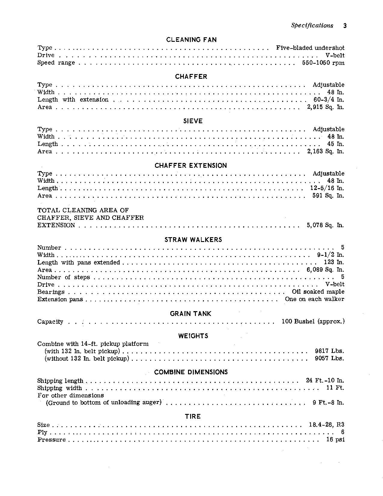 JOHN DEERE 106 MÄHDRESCHER-BETRIEBSHANDBUCH Nr. 1