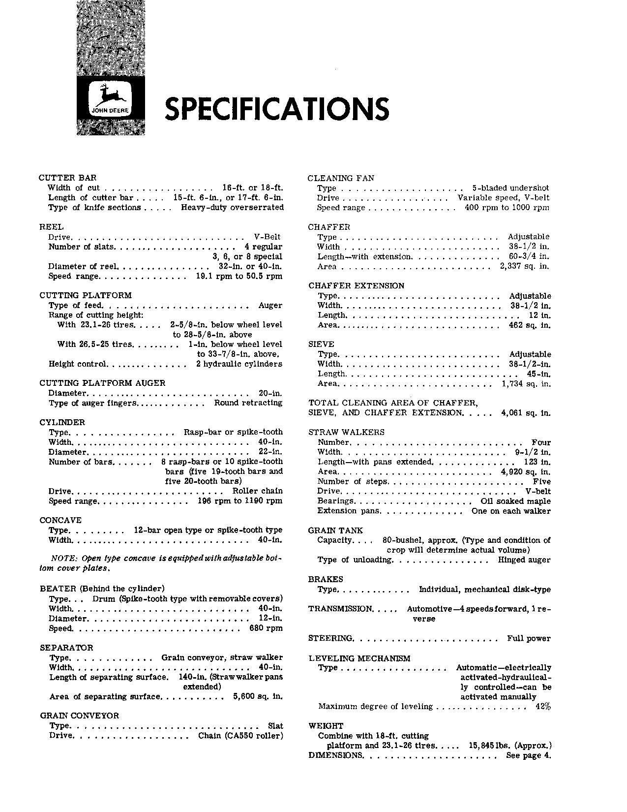 JOHN DEERE 95H MÄHDRESCHER-BETRIEBSHANDBUCH Nr. 4