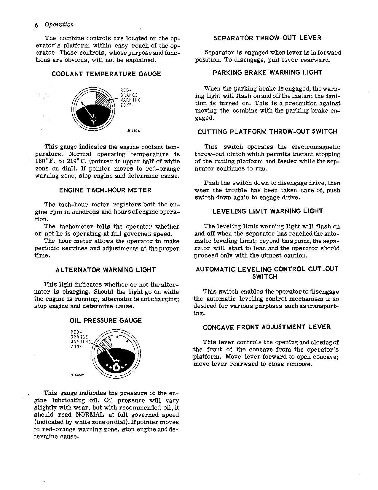 JOHN DEERE 95H COMBINE OPERATOR MANUAL #5