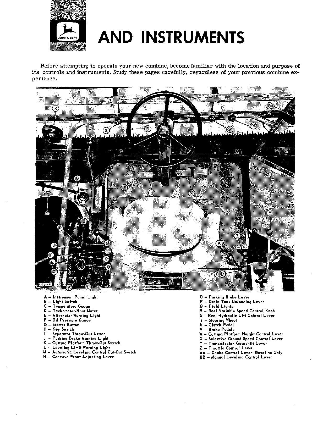 JOHN DEERE 95H COMBINE OPERATOR MANUAL #5