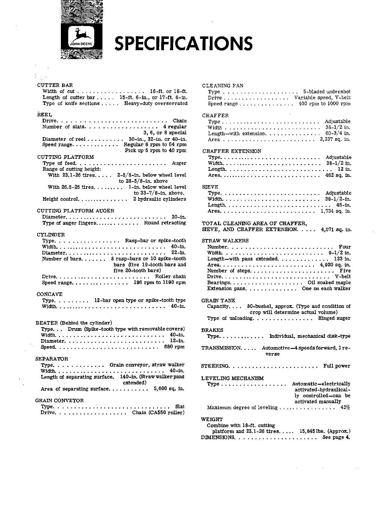 JOHN DEERE 95H MÄHDRESCHER-BETRIEBSHANDBUCH Nr. 5