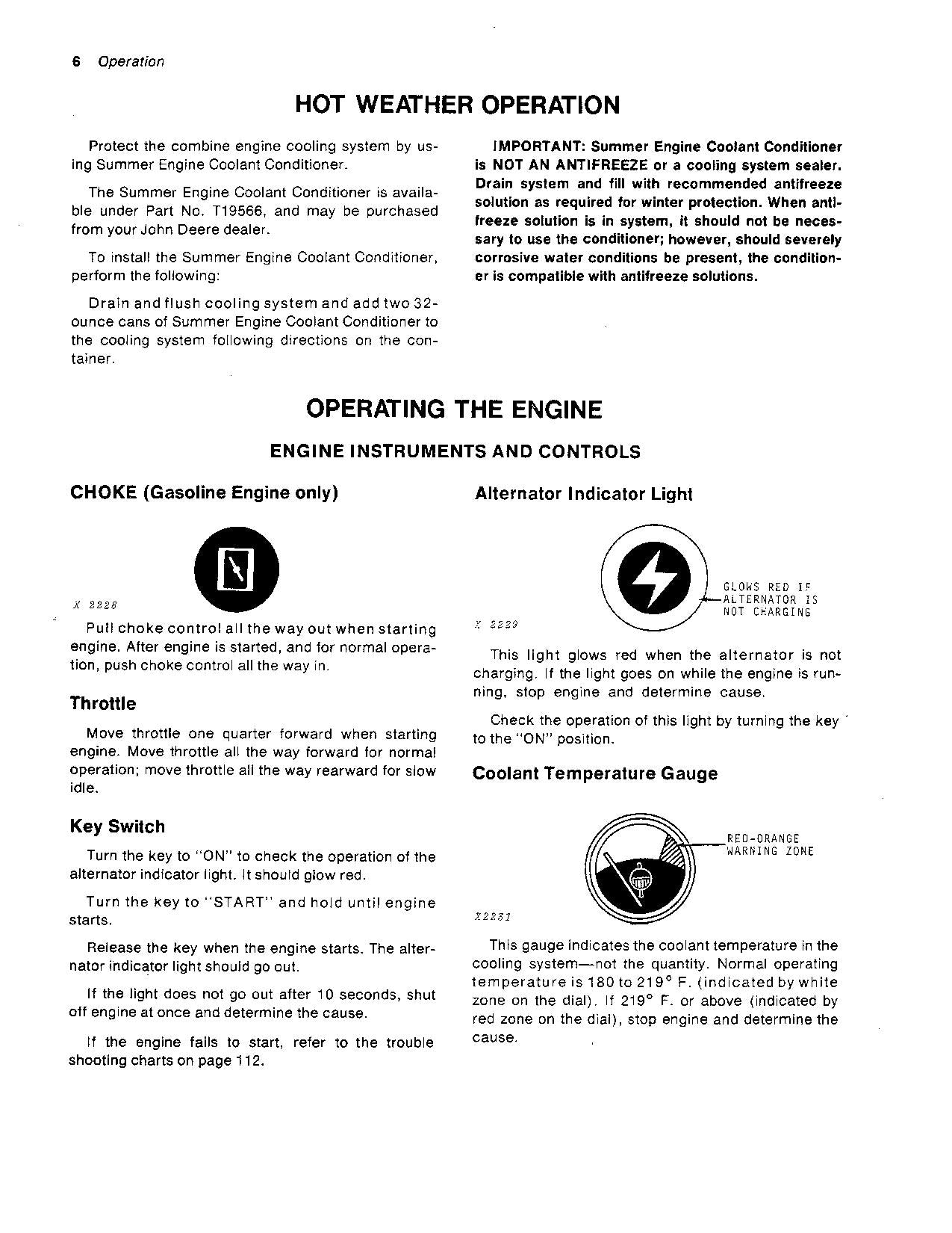 JOHN DEERE 3300 MÄHDRESCHER-BETRIEBSHANDBUCH Nr. 1