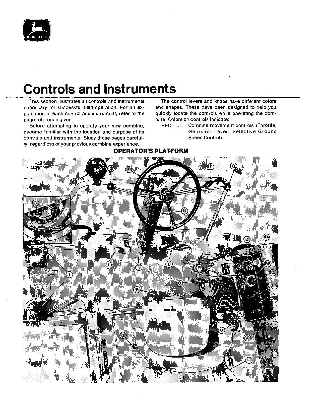 JOHN DEERE 3300 COMBINE OPERATOR MANUAL #2