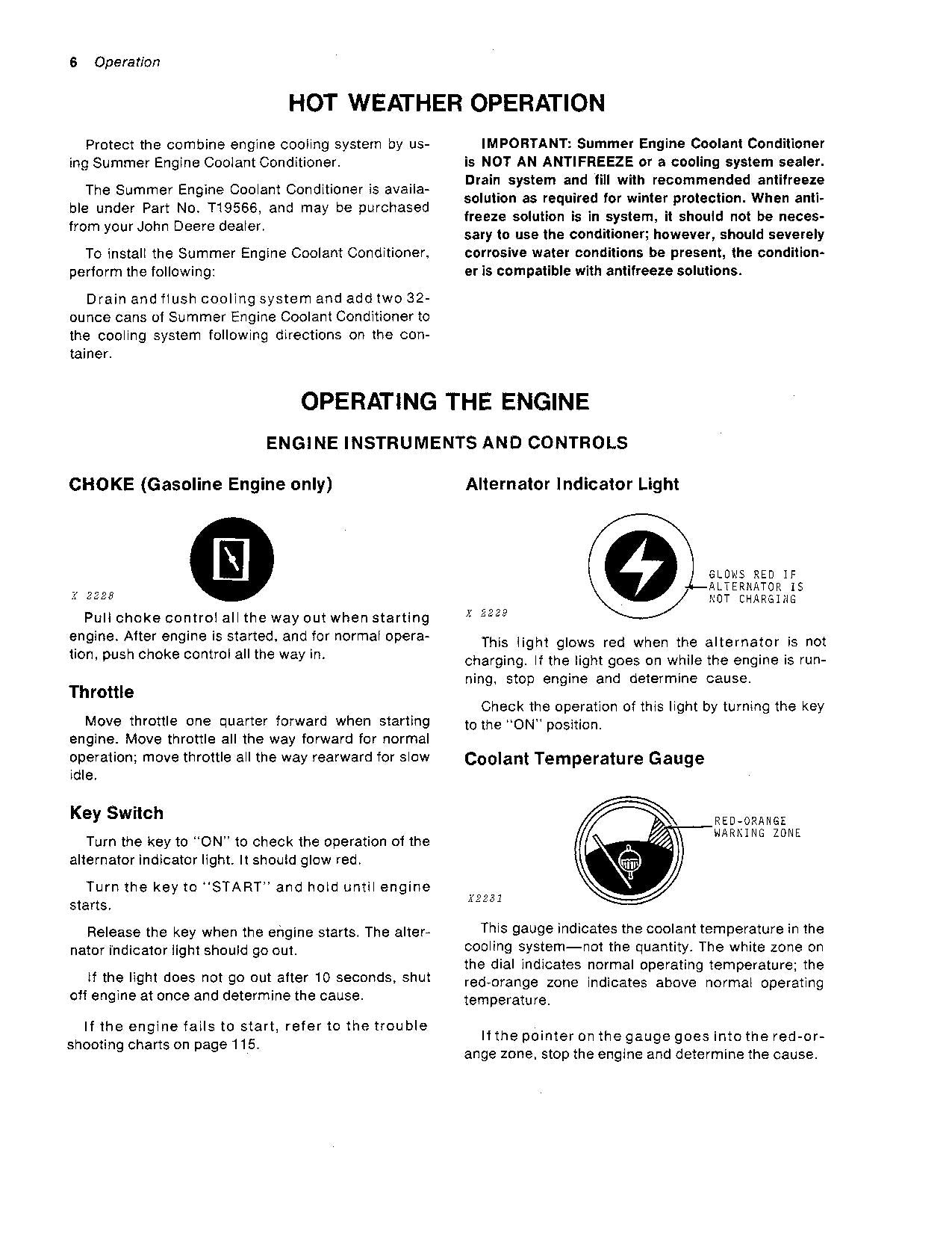 JOHN DEERE 3300 COMBINE OPERATOR MANUAL #2