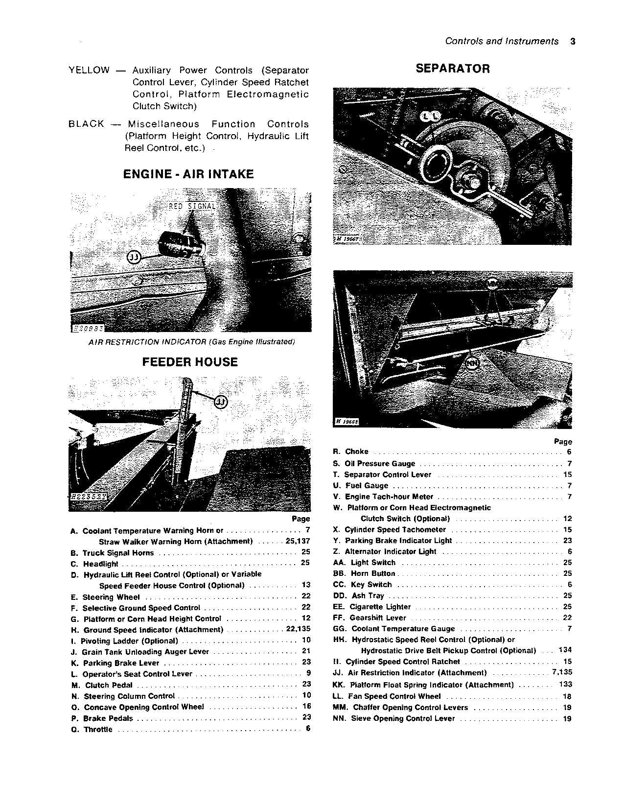 MANUEL D'UTILISATION DE LA MOISSONNEUSE-BATTEUSE JOHN DEERE 4400 #3