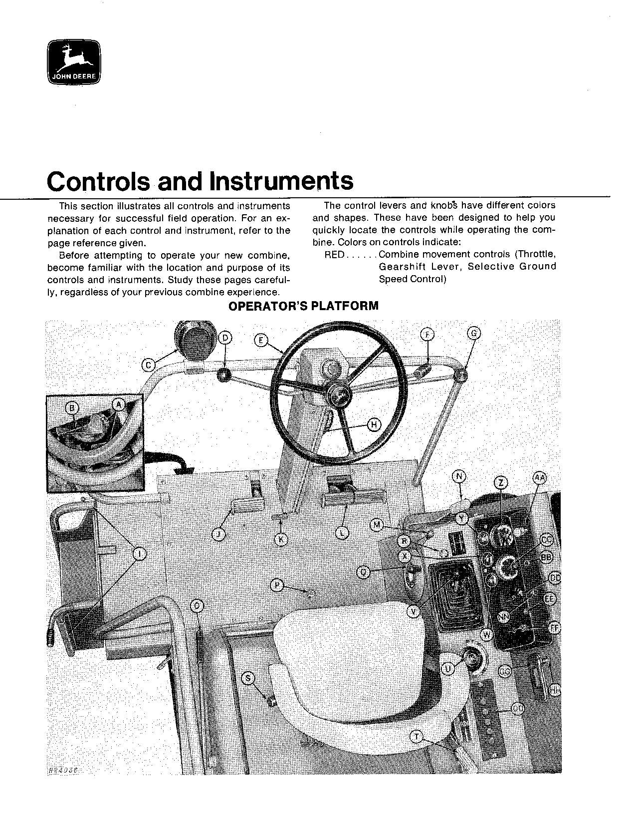 JOHN DEERE 3300 COMBINE OPERATOR MANUAL #3