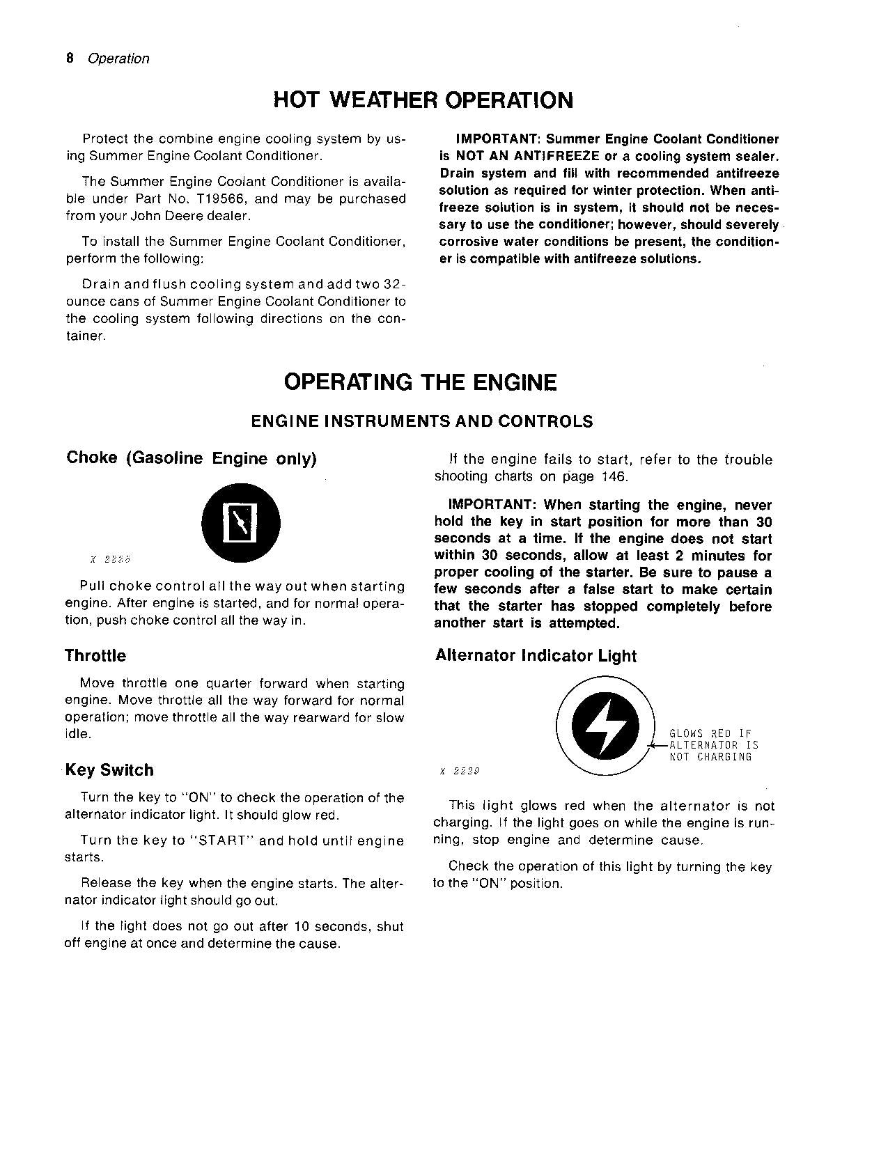 JOHN DEERE 3300 COMBINE OPERATOR MANUAL #3