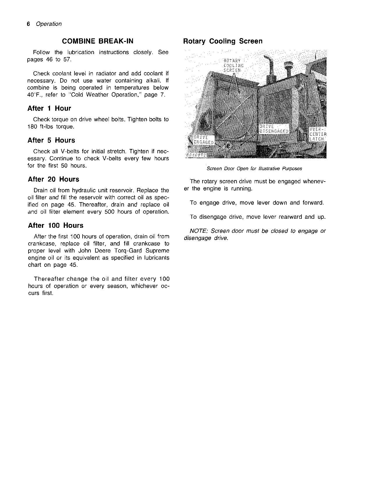 JOHN DEERE 3300 MÄHDRESCHER-BETRIEBSHANDBUCH NR. 3