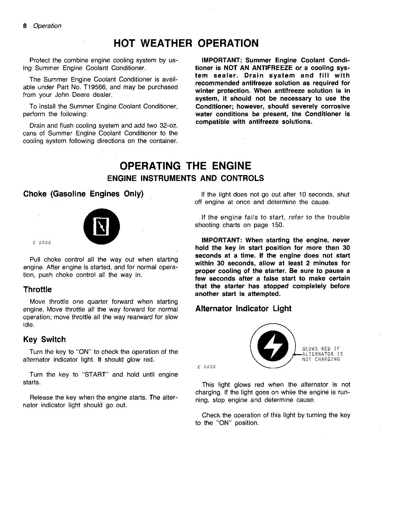 JOHN DEERE 4400 COMBINE OPERATOR MANUAL #4