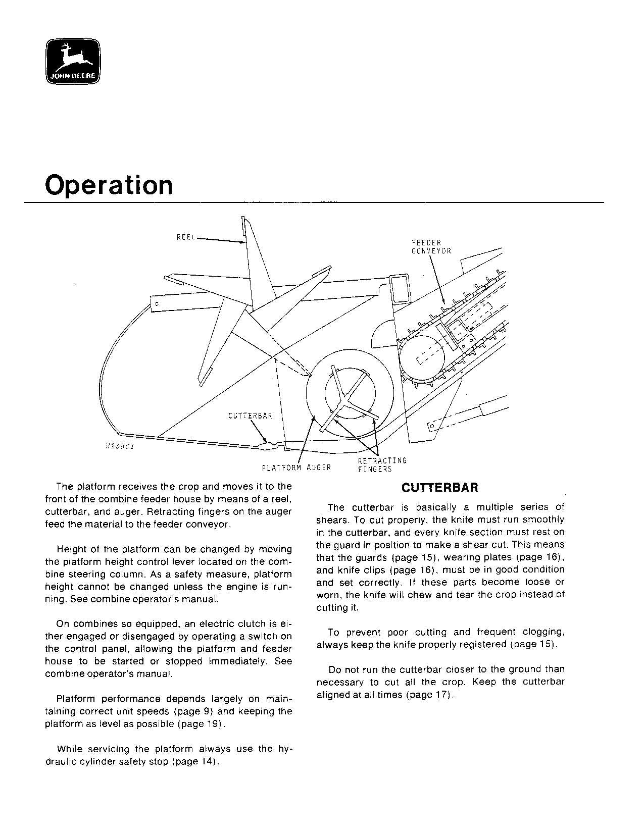 JOHN DEERE QUIK-TATCH MÄHDRESCHER-BETRIEBSHANDBUCH Nr. 2