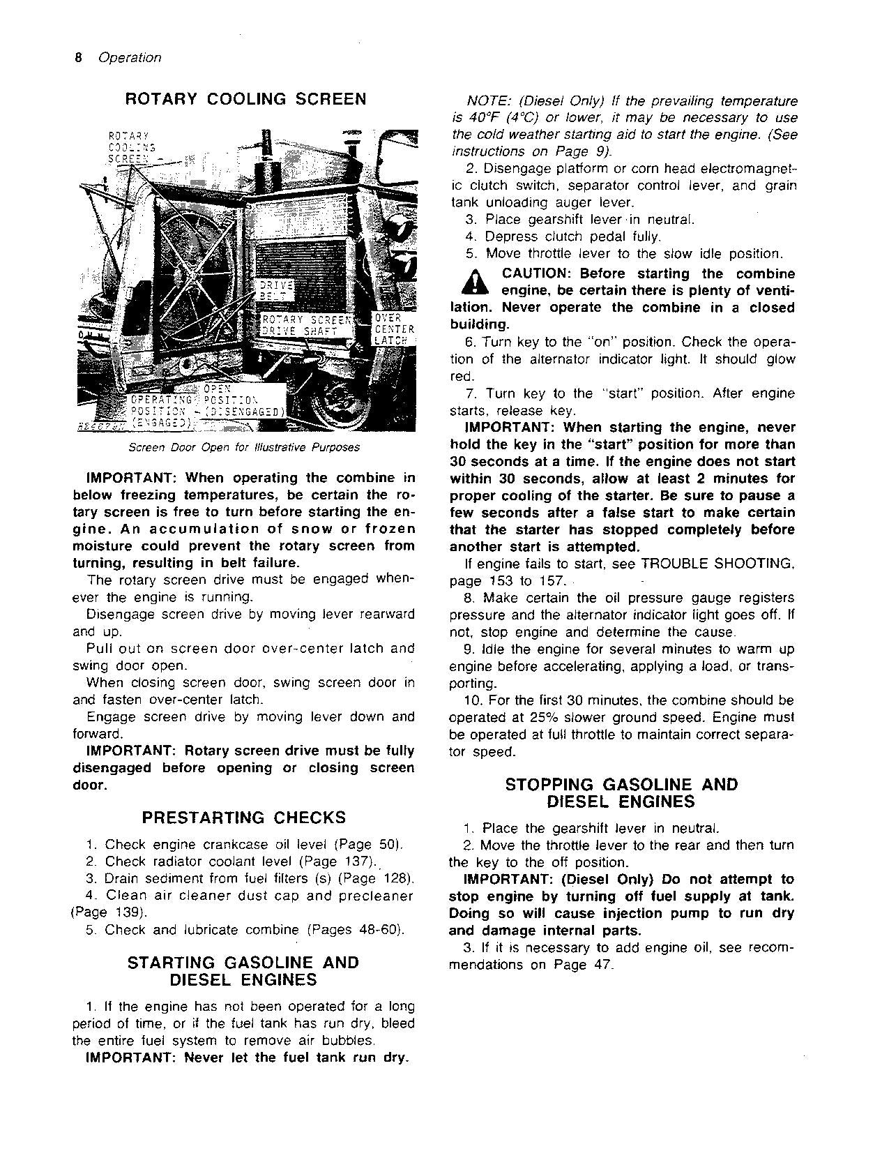 JOHN DEERE 4400 COMBINE OPERATOR MANUAL #5