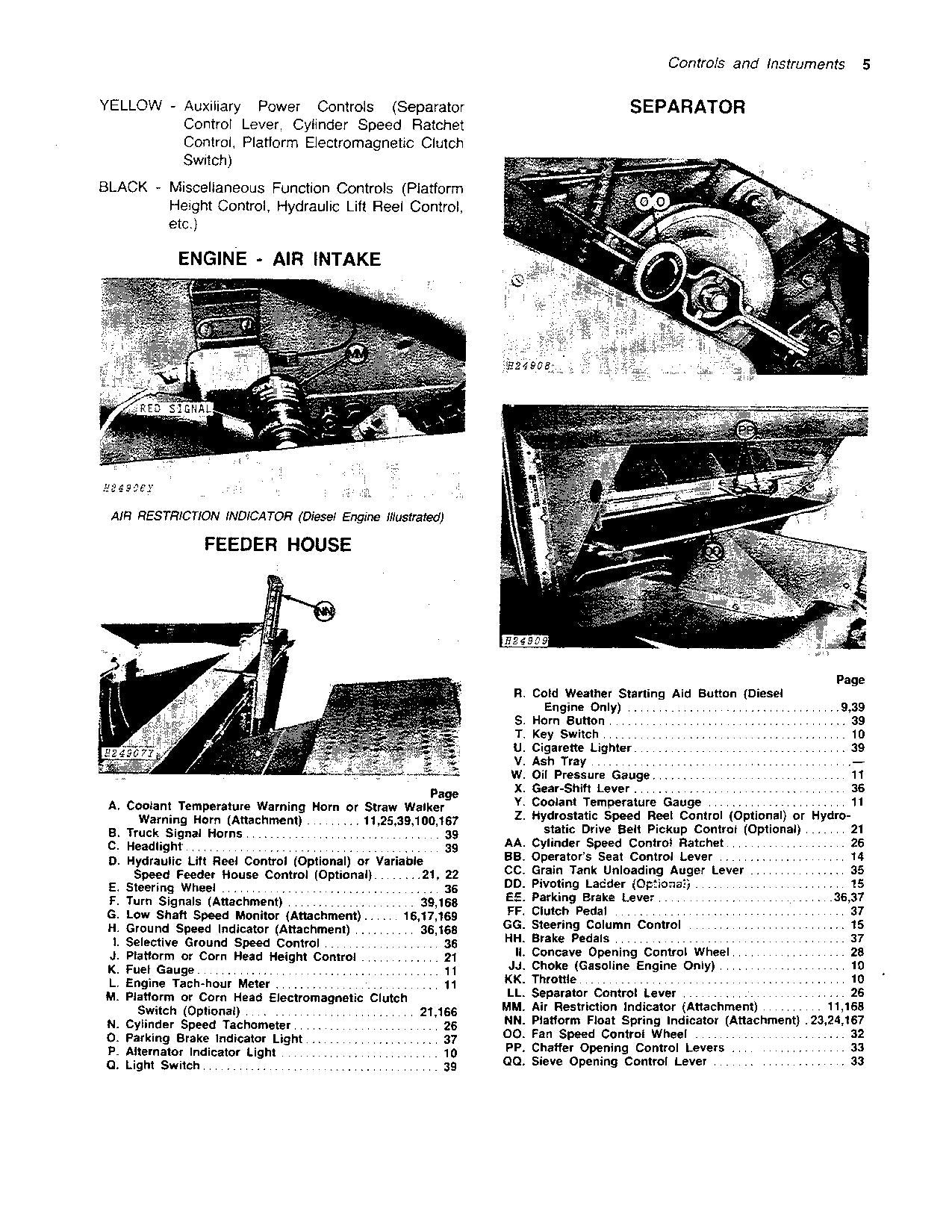 JOHN DEERE 4400 COMBINE OPERATOR MANUAL #5