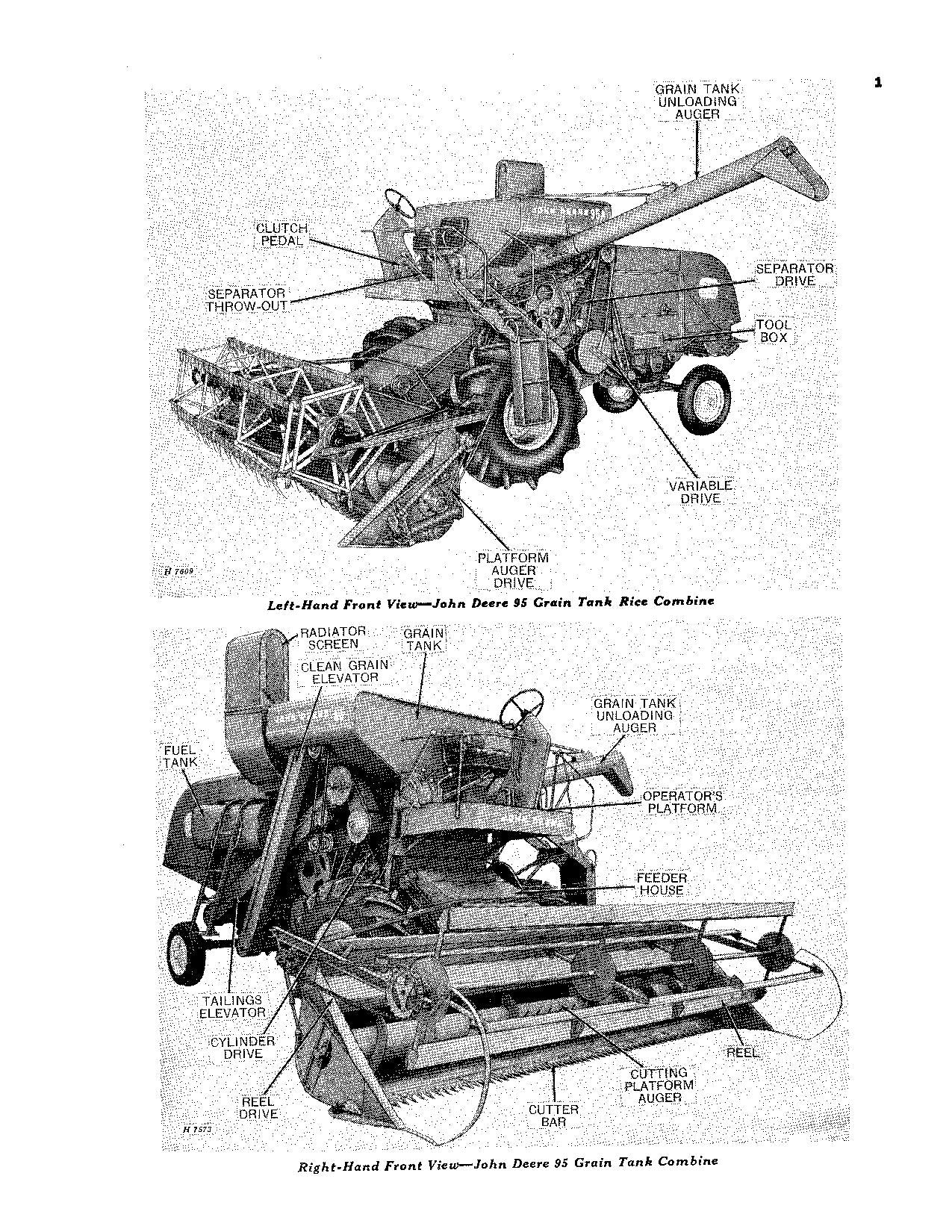 JOHN DEERE 95 MÄHDRESCHER-BETRIEBSHANDBUCH NR. 2