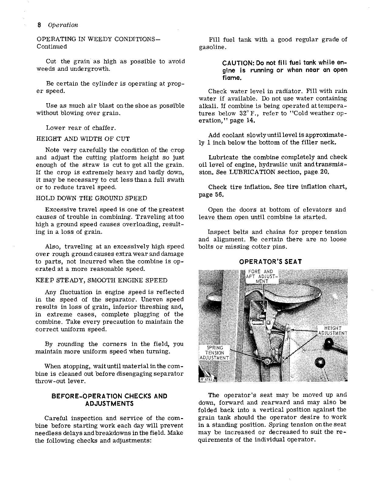 JOHN DEERE 40 COMBINE OPERATOR MANUAL #1