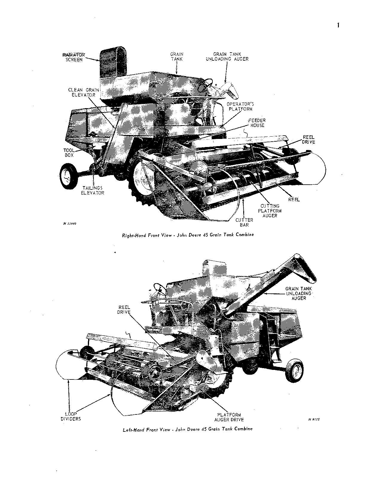 JOHN DEERE 45 MÄHDRESCHER-BETRIEBSHANDBUCH Nr. 8