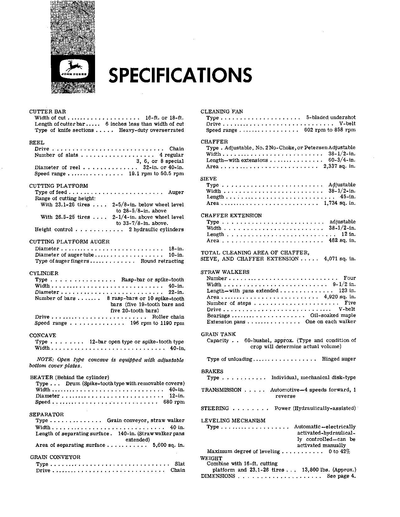 JOHN DEERE 95H MÄHDRESCHER-BETRIEBSHANDBUCH Nr. 7