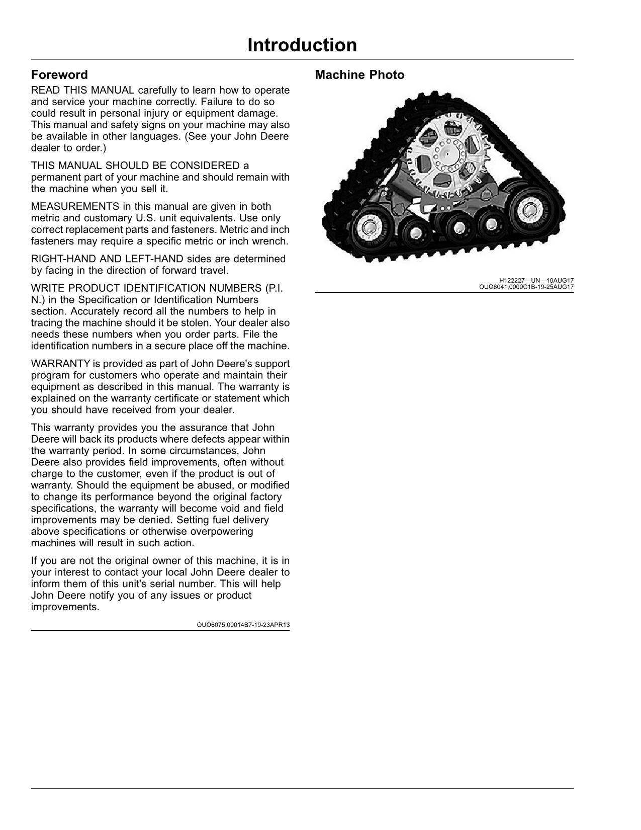 JOHN DEERE S760 S780 S770 S790 MÄHDRESCHER-BETRIEBSHANDBUCH Nr. 1