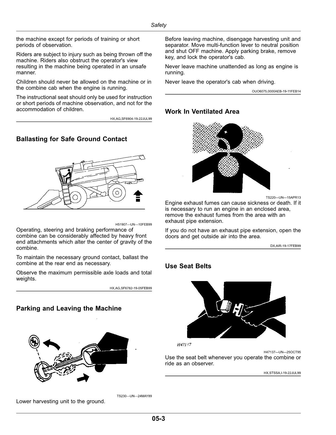 JOHN DEERE S760 S780 S770 S790 COMBINE OPERATOR MANUAL #1